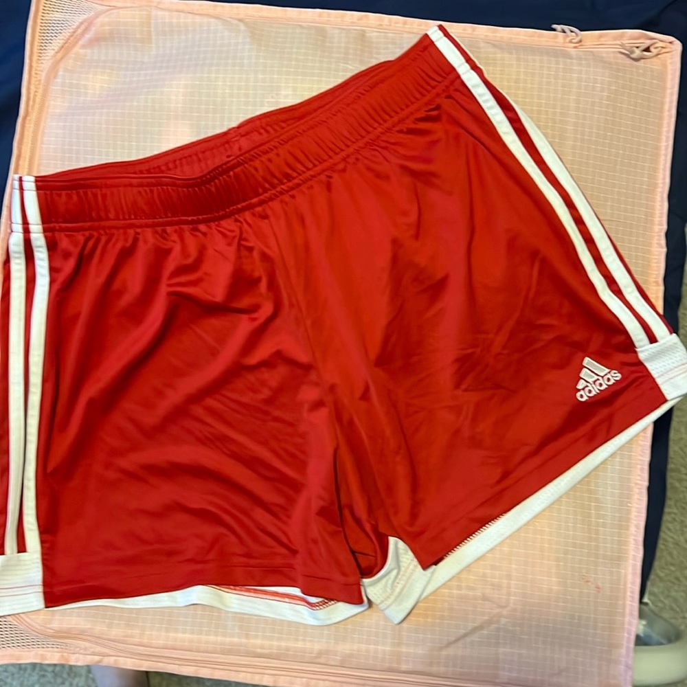 Beautiful red Adidas shorts- great condition.